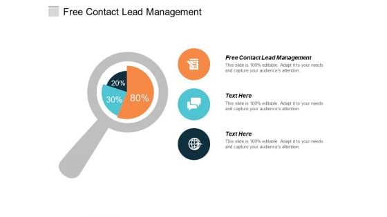 Free Contact Lead Management Ppt Powerpoint Presentation Inspiration Graphic Tips Cpb