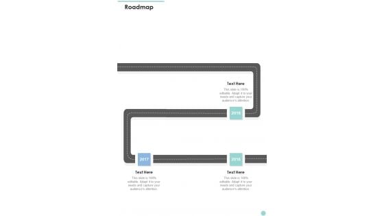 Freelance Proposal For Brand Publishing Roadmap One Pager Sample Example Document