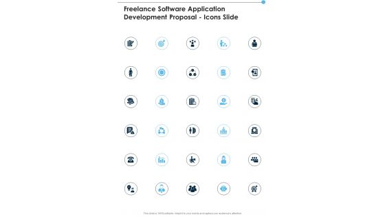 Freelance Software Application Development Proposal Icons Slide One Pager Sample Example Document Freelance Software Application Development Proposal Icons Slide One Pager Sample Example Document