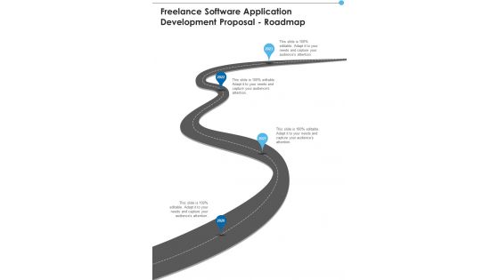 Freelance Software Application Development Proposal Roadmap One Pager Sample Example Document