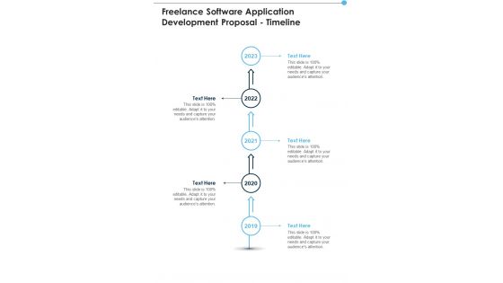 Freelance Software Application Development Proposal Timeline One Pager Sample Example Document