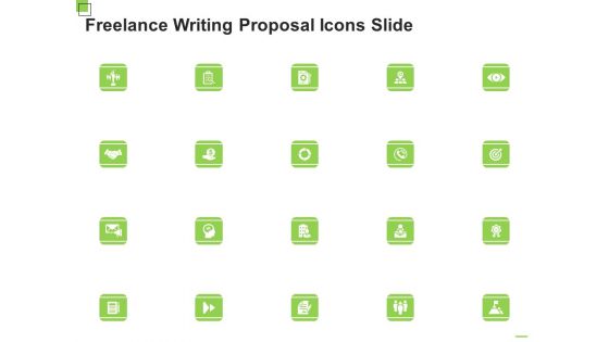 Freelance Writing Proposal Icons Slide Ppt Ideas Infographic Template PDF