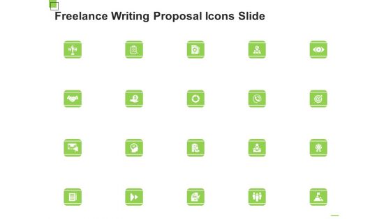 Freelance Writing Proposal Icons Slide Ppt Ideas Infographic Template PDF