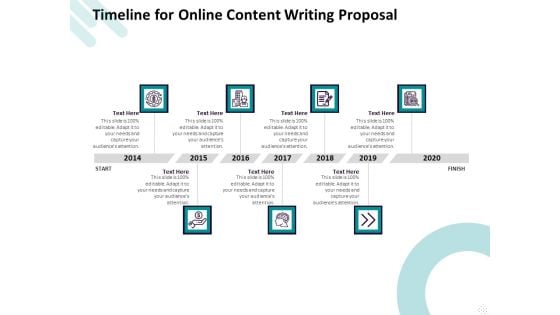 Freelance Writing Timeline For Online Content Writing Proposal Ppt Outline Diagrams PDF