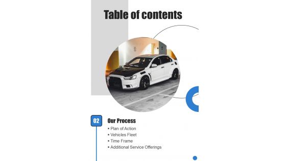 Freight Carriers Business Proposal Table Of Contents One Pager Sample Example Document