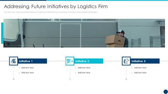 Freight Forwarding Agency Addressing Future Initiatives By Logistics Firm Ppt Inspiration Ideas PDF