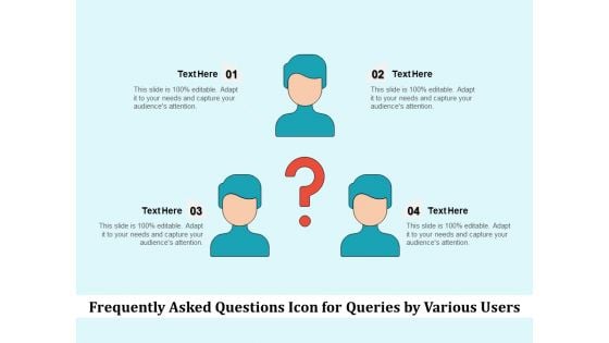 Frequently Asked Questions Icon For Queries By Various Users Ppt PowerPoint Presentation Gallery Styles PDF