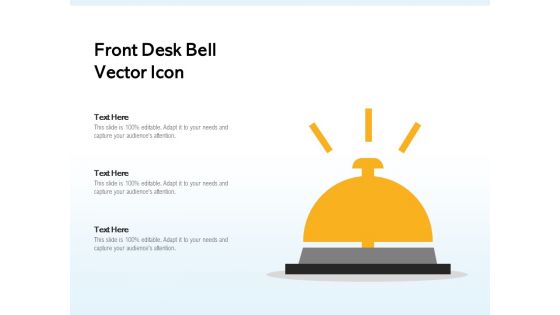 Front Desk Bell Vector Icon Ppt PowerPoint Presentation File Pictures PDF