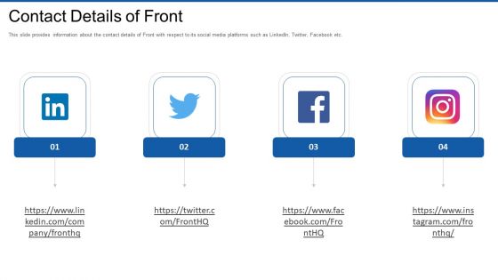 Front Series Venture Capital Funding Contact Details Of Front Sample PDF