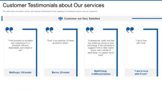Front Series Venture Capital Funding Customer Testimonials About Our Services Bellhops Microsoft PDF Front Series Venture Capital Funding Customer Testimonials About Our Services Bellhops Microsoft PDF