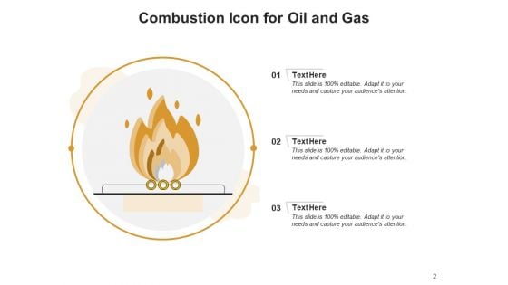 Fuel And Gasoline Combustion Icon Ppt PowerPoint Presentation Complete Deck