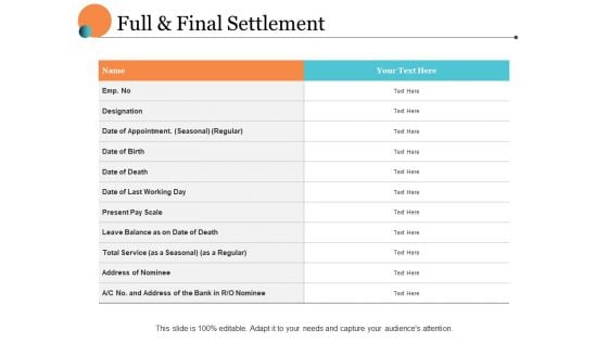 Full And Final Settlement Ppt PowerPoint Presentation File Templates Full And Final Settlement Ppt PowerPoint Presentation File Templates