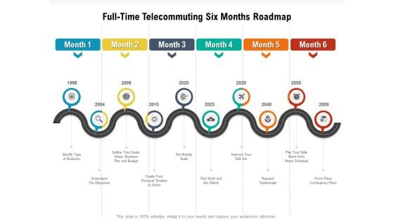 Full Time Telecommuting Six Months Roadmap Brochure