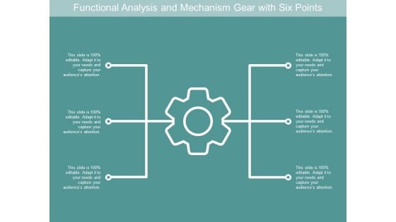 Functional Analysis And Mechanism Gear With Six Points Ppt PowerPoint Presentation File Graphics Download