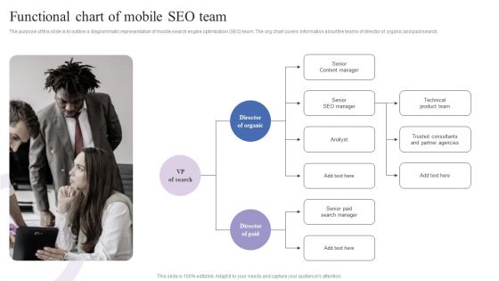 Functional Chart Of Mobile Seo Team Mobile Search Engine Optimization Guide Formats PDF