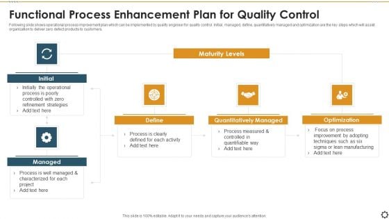 Functional Process Enhancement Plan For Quality Control Introduction PDF