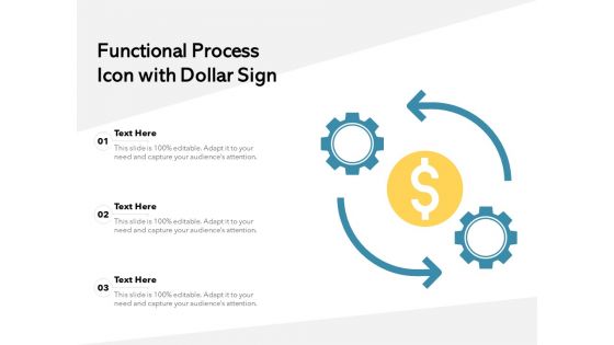 Functional Process Icon With Dollar Sign Ppt PowerPoint Presentation Gallery Design Inspiration PDF