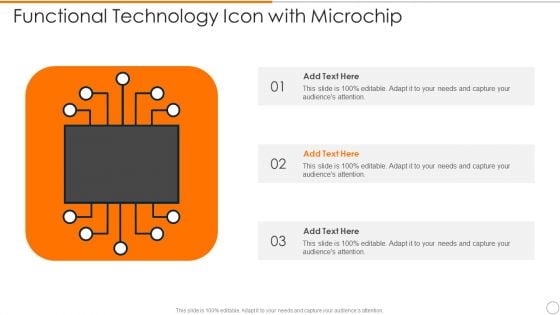 Functional Technology Icon With Microchip Professional PDF