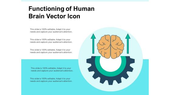 Functioning Of Human Brain Vector Icon Ppt PowerPoint Presentation Summary Slide Portrait