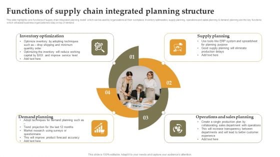 Functions Of Supply Chain Integrated Planning Structure Designs PDF