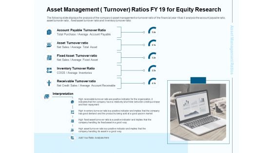 Fund Investment Advisory Statement Asset Management Turnover Ratios FY 19 For Equity Research Introduction PDF