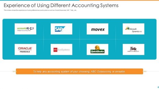 Fund Outsourcing Upgrade Efficiency Efficacy Fund Function Experience Of Using Different Accounting Systems Ppt Infographic Template Deck