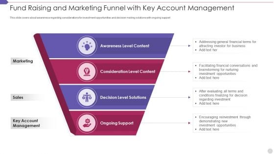 Fund Raising And Marketing Funnel With Key Account Management Template PDF Fund Raising And Marketing Funnel With Key Account Management Template PDF