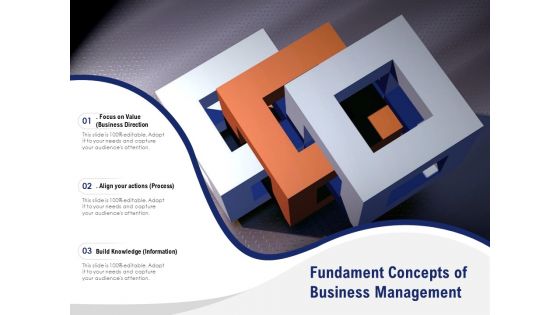 Fundament Concepts Of Business Management Ppt PowerPoint Presentation Pictures Images PDF
