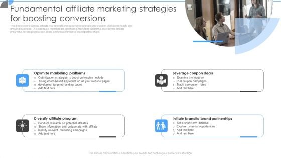 Fundamental Affiliate Marketing Strategies For Boosting Conversions Template PDF