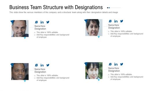 Funding Deck To Raise Grant Funds From Public Organizations Business Team Structure With Designations Slides PDF