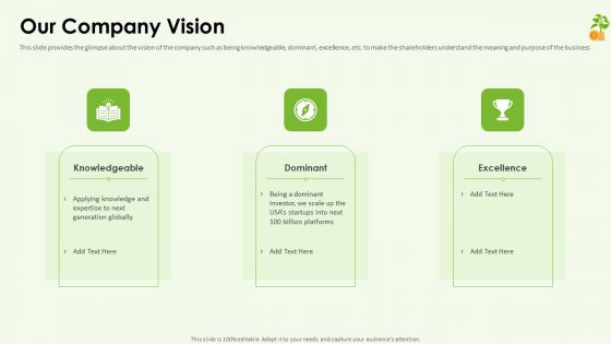 Funding Pitch Deck Our Company Vision Ppt Show Microsoft PDF Funding Pitch Deck Our Company Vision Ppt Show Microsoft PDF