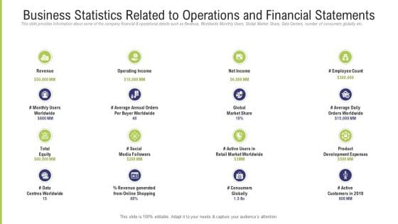 Funding Pitch Deck To Obtain Long Term Debt From Banks Business Statistics Related To Operations And Financial Statements Graphics PDF