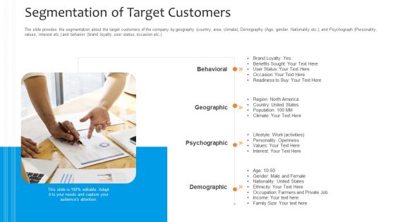 Funding Pitch To Raise Funds From PE Segmentation Of Target Customers Microsoft PDF