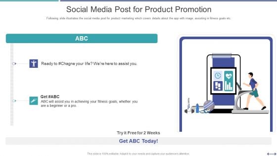 Fundraising Pitch Deck For Gym Startup Social Media Post For Product Promotion Elements PDF