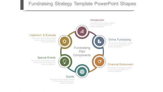 Fundraising Strategy Template Powerpoint Shapes