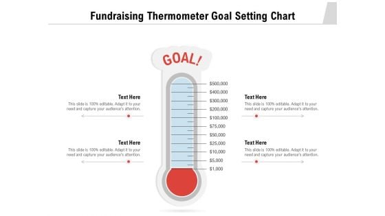 Fundraising Thermometer Goal Setting Chart Ppt PowerPoint Presentation Gallery Master Slide PDF