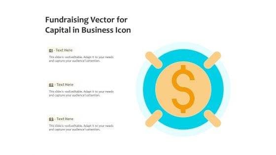 Fundraising Vector For Capital In Business Icon Ppt PowerPoint Presentation Gallery Graphics Example PDF