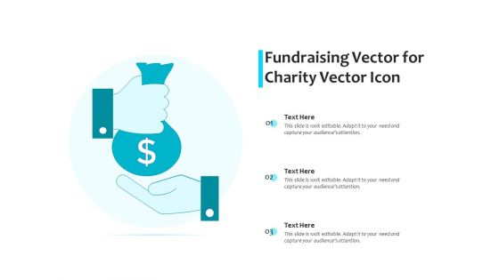 Fundraising Vector For Charity Vector Icon Ppt PowerPoint Presentation Gallery Graphic Images PDF