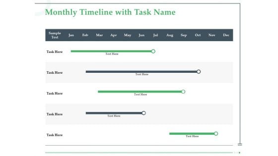 Funds Requisite Evaluation Monthly Timeline With Task Name Themes PDF