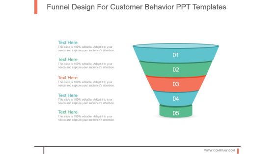 Funnel Design For Customer Behavior Ppt Templates