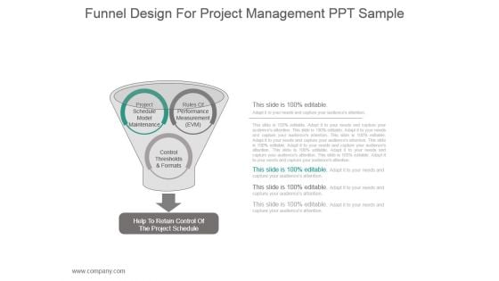 Funnel Design For Project Management Ppt Sample