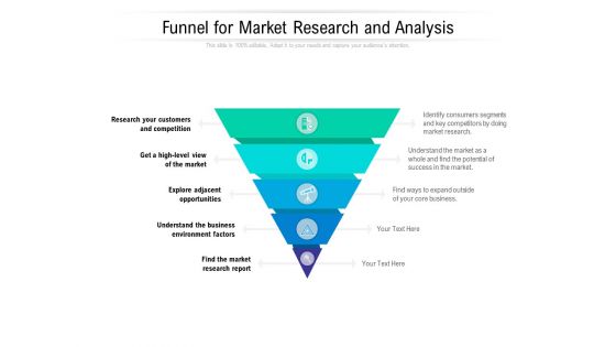 Funnel For Market Research And Analysis Ppt PowerPoint Presentation Show Gallery PDF
