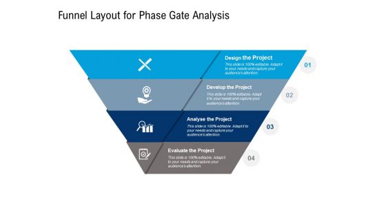 Funnel Layout For Phase Gate Analysis Ppt PowerPoint Presentation Professional Visuals