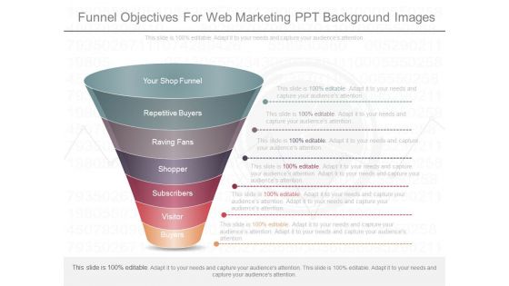 Funnel Objectives For Web Marketing Ppt Background Images