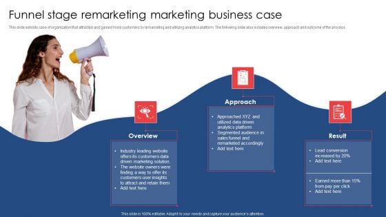 Funnel Stage Remarketing Marketing Business Case Ppt Show Ideas PDF