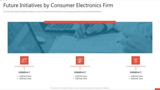 Future Initiatives By Consumer Electronics Firm Graphics PDF