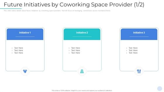 Future Initiatives By Coworking Space Provider Initiative Mockup PDF