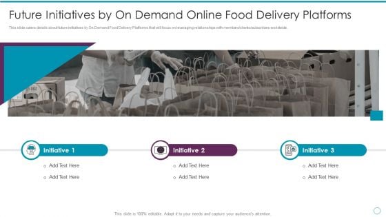 Future Initiatives By On Demand Online Food Delivery Platforms Ppt Gallery Gridlines PDF