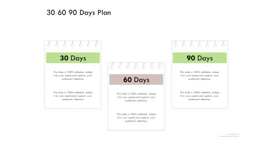 Future Of Customer Onboarding In Banks 30 60 90 Days Plan Ppt Infographics Structure PDF