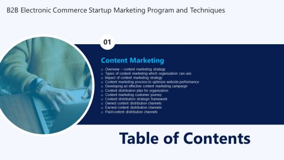 G03 Table Of Contents B2B Electronic Commerce Startup Marketing Program And Techniques Microsoft PDF